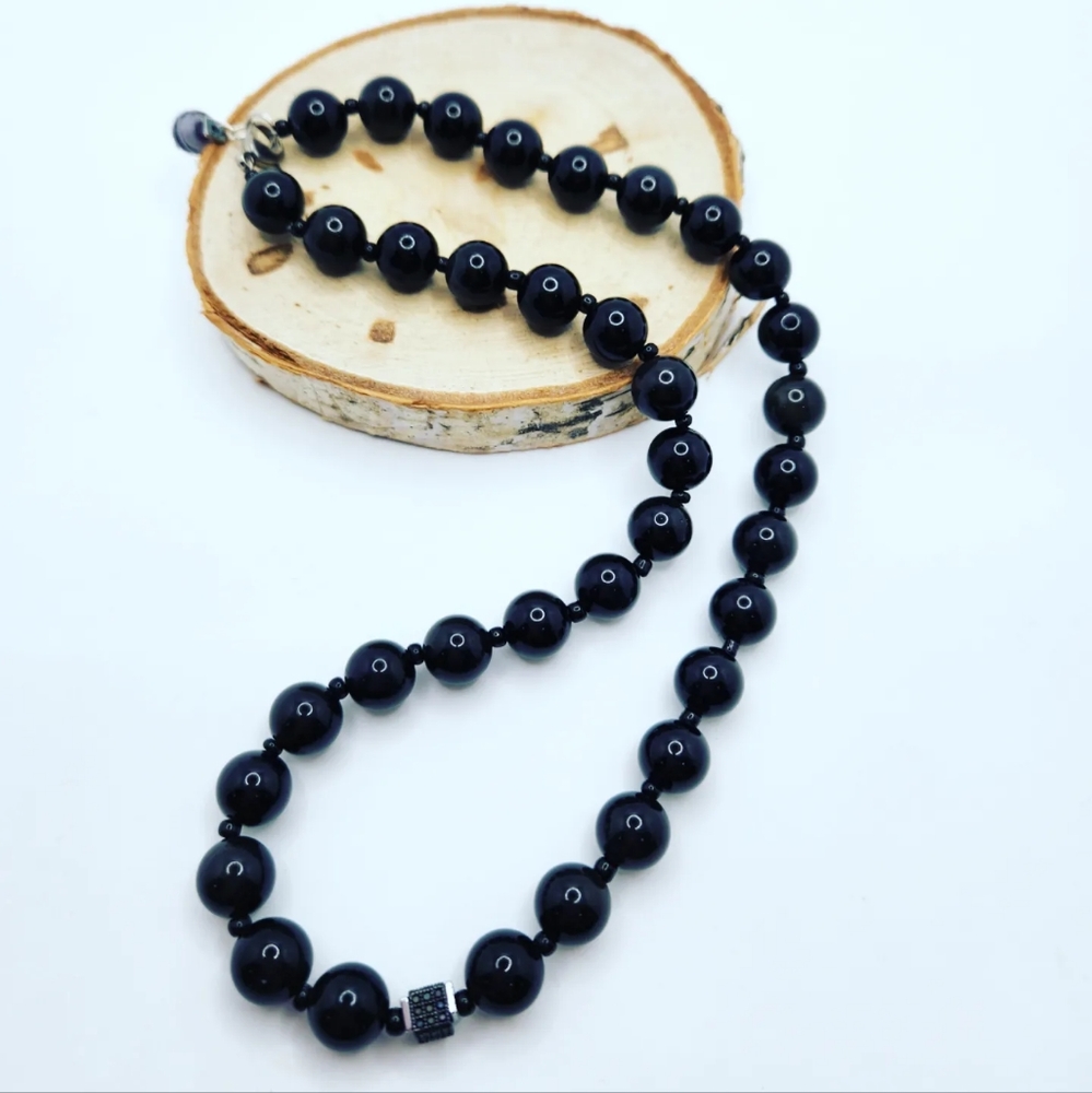 Black Obsidian Necklace 10 mm